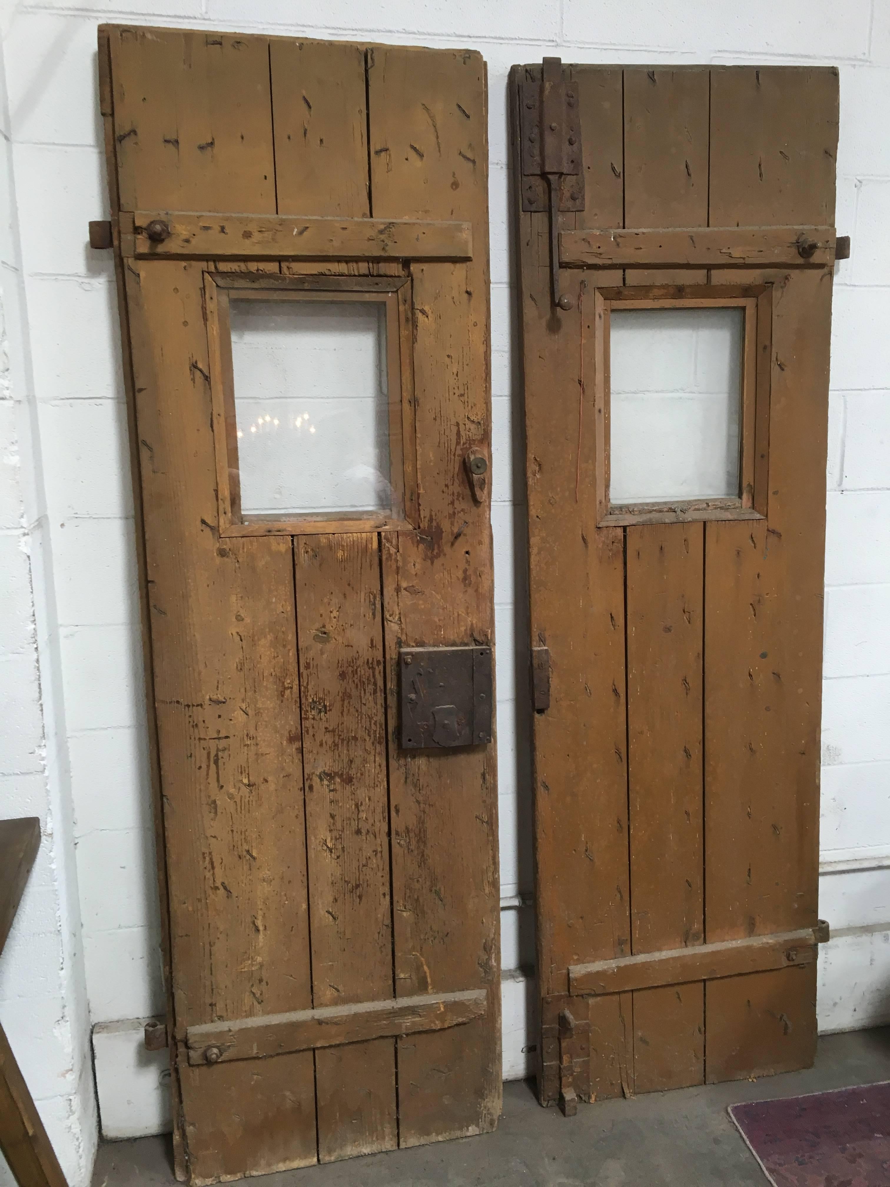 French Provincial Pair of Antique European Farm Doors