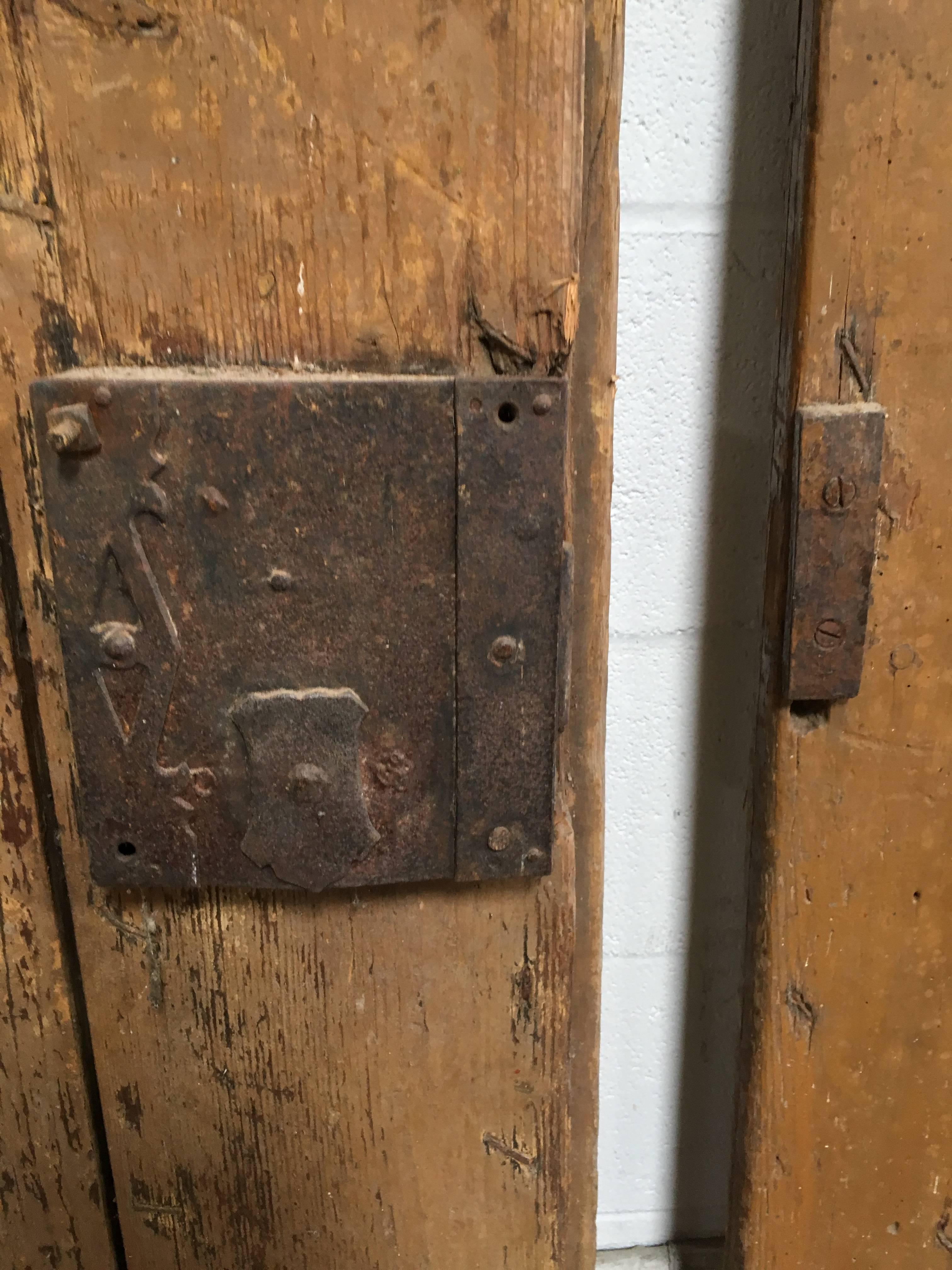 French Pair of Antique European Farm Doors