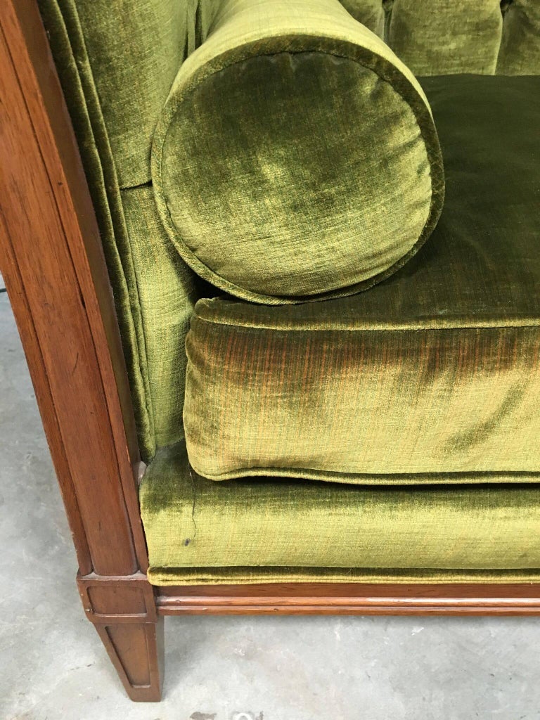 Antique French Velvet Chesterfield Sofa at 1stDibs
