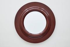 Doric Column Circular Wood Wall Mirror by Bark Frameworks