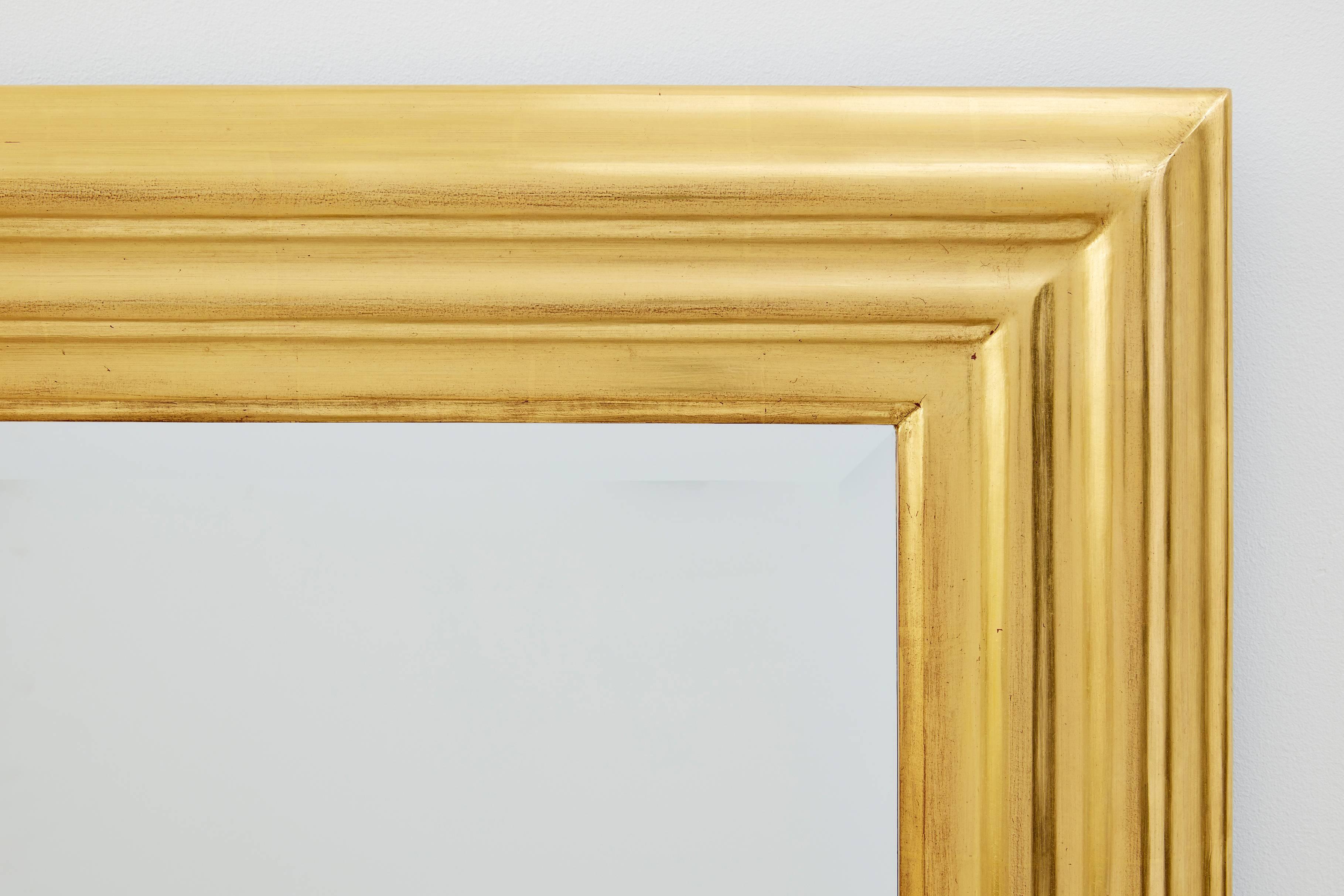 Organic Modern Degas No. 6 Ripple Wall Mirror, Gilded in 23kt Yellow Gold, by Bark Frameworks For Sale