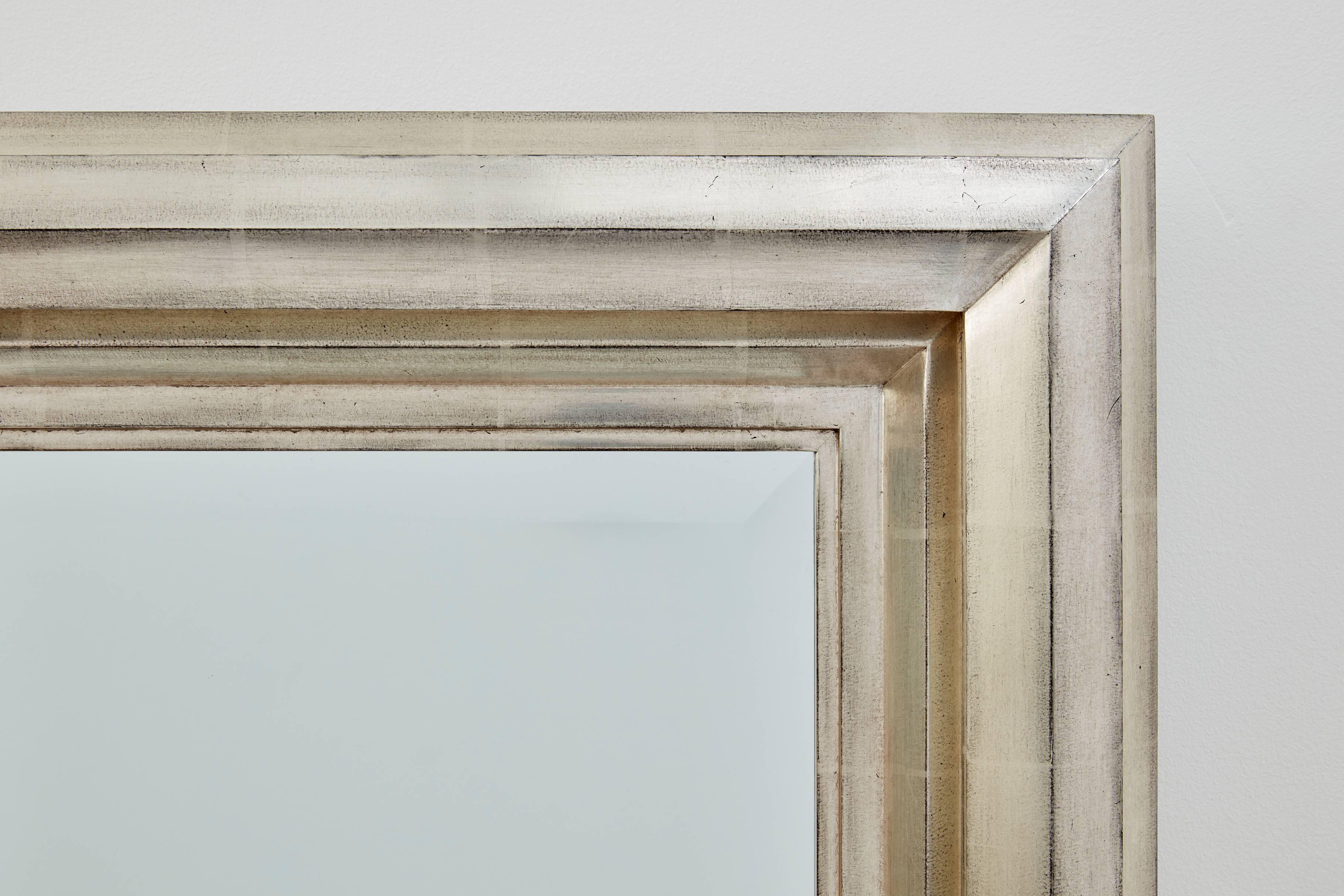 Modern Degas No. 3 Mirror 'Krazy Kat', Gilded in White Gold, by Bark Frameworks For Sale
