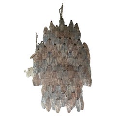 VENINI #Carlo Scarpa# Poliedri Chandelier Murano Glass Iron 1955/Italy