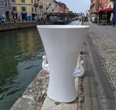 SCI LAVENO Vaso Bianco del 1940 in ceramica Italia
