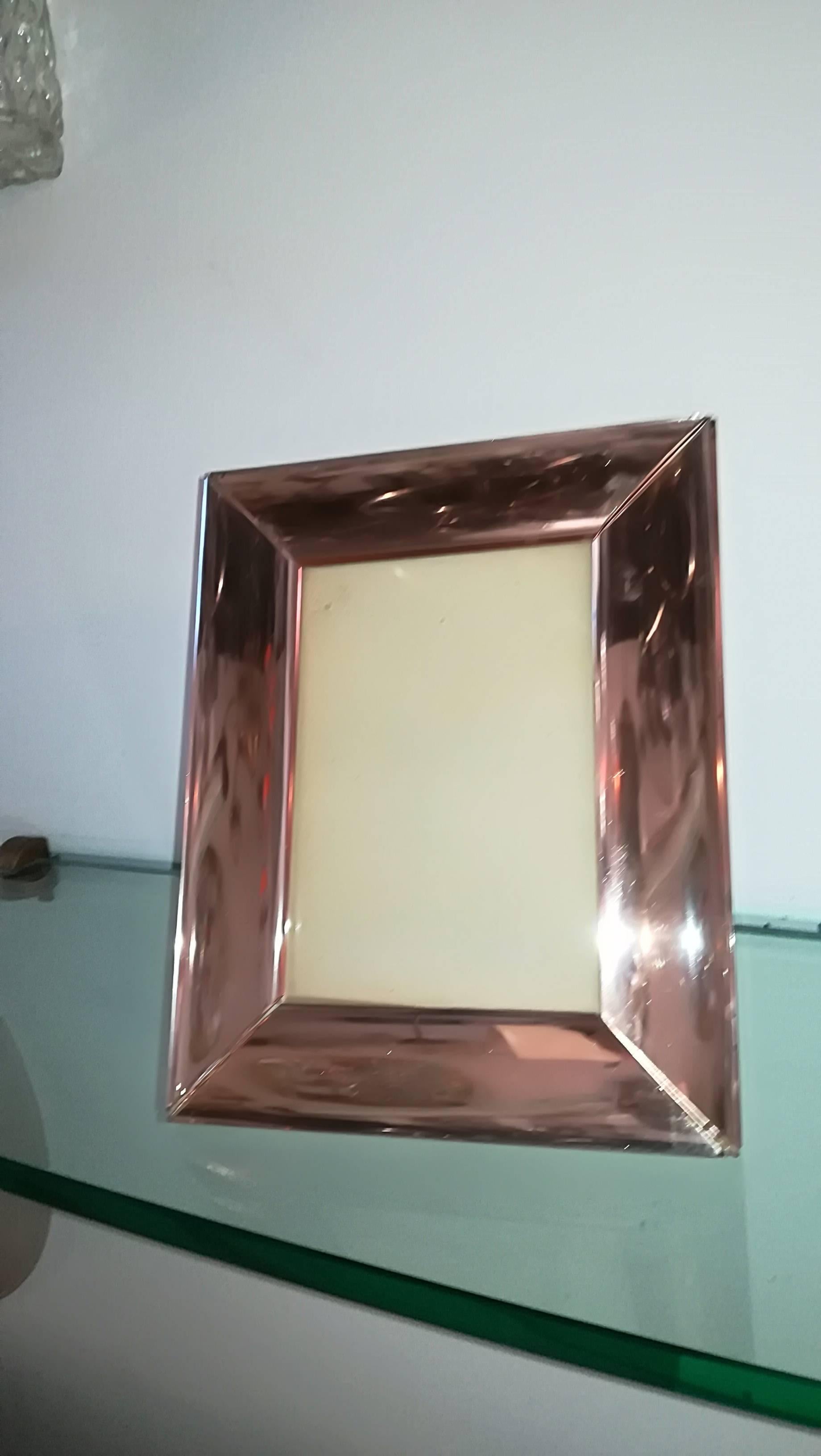 1950 Pink Bronze Glass Fontana Arte Frame 3