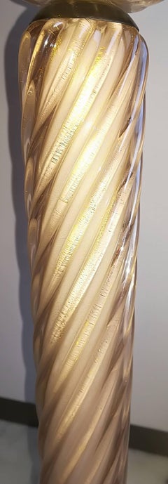 Seguso 1950, Table Lamp, Murano Glass, Gold Avory Color