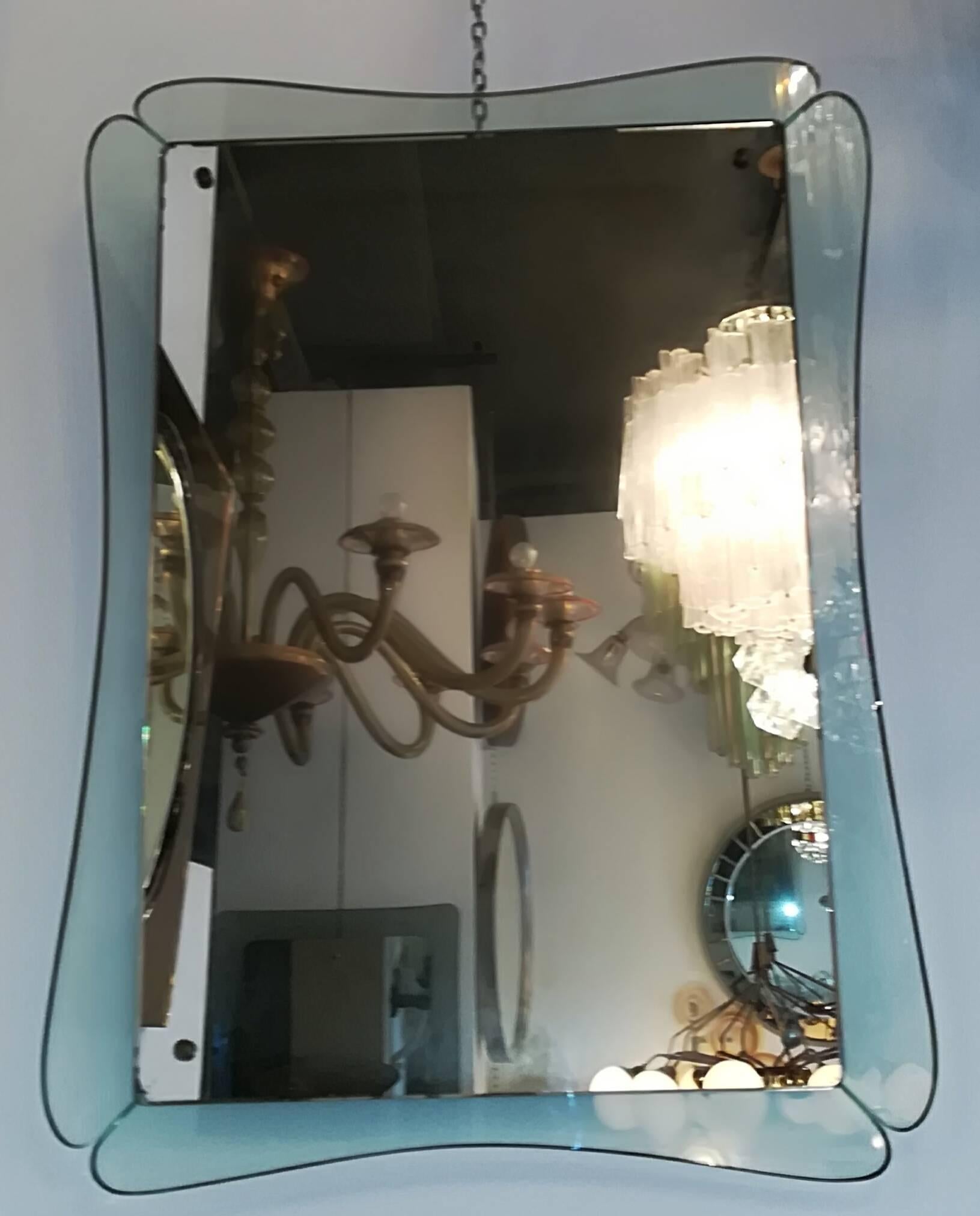Cristal Art 1950 Mirror In Excellent Condition For Sale In Milano, IT