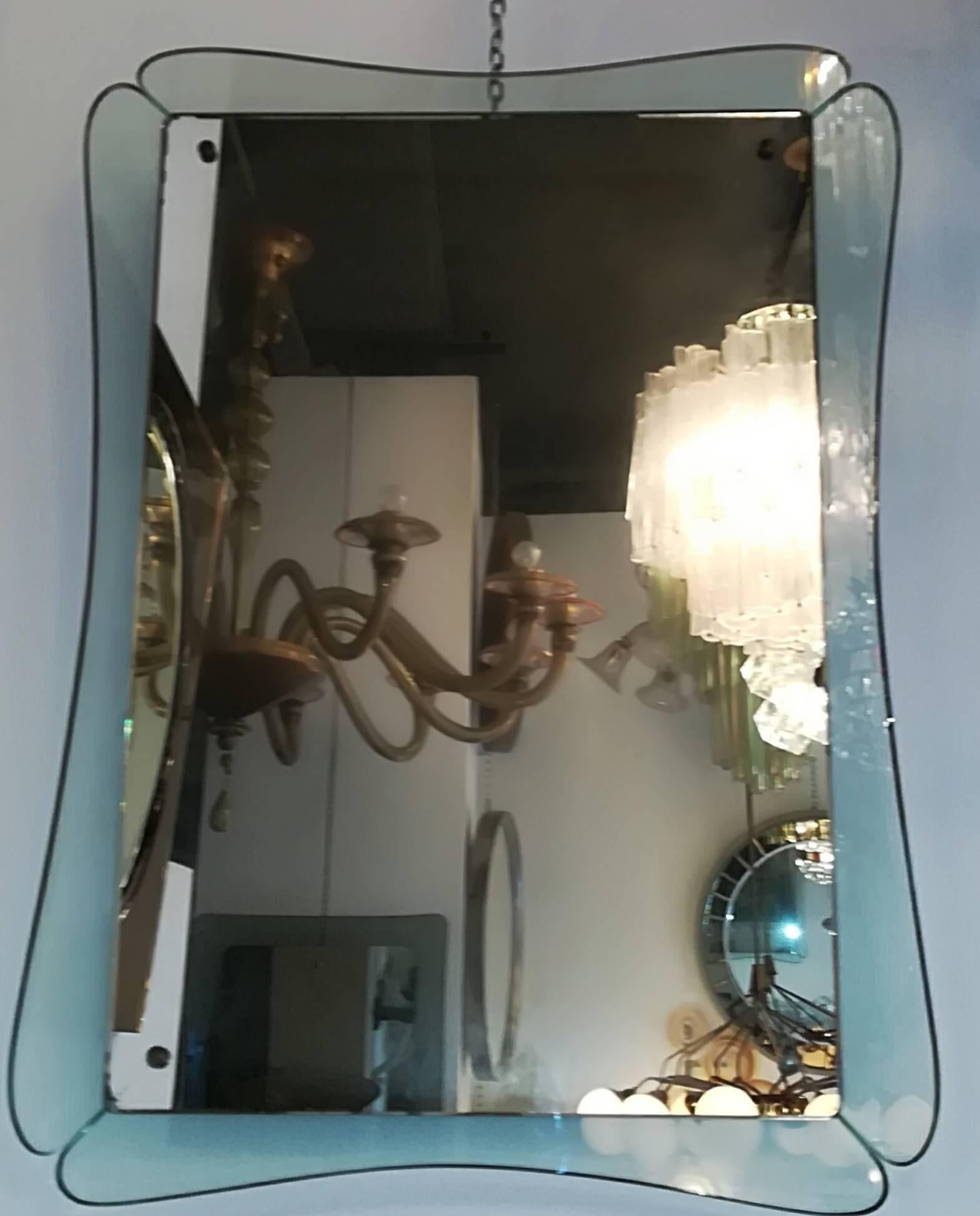Milieu du XXe siècle Miroir d'art cristal, 1950 en vente