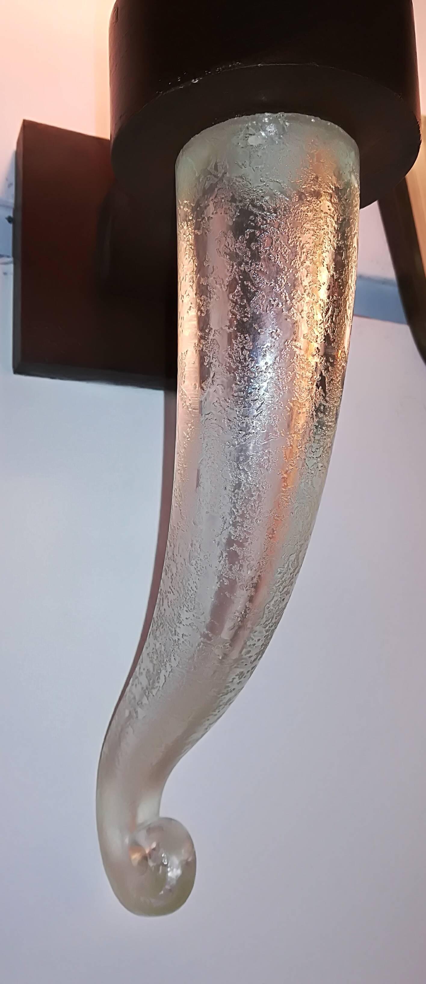 Seguso 1930, Apliques de vidrio acidificado Italiano en venta