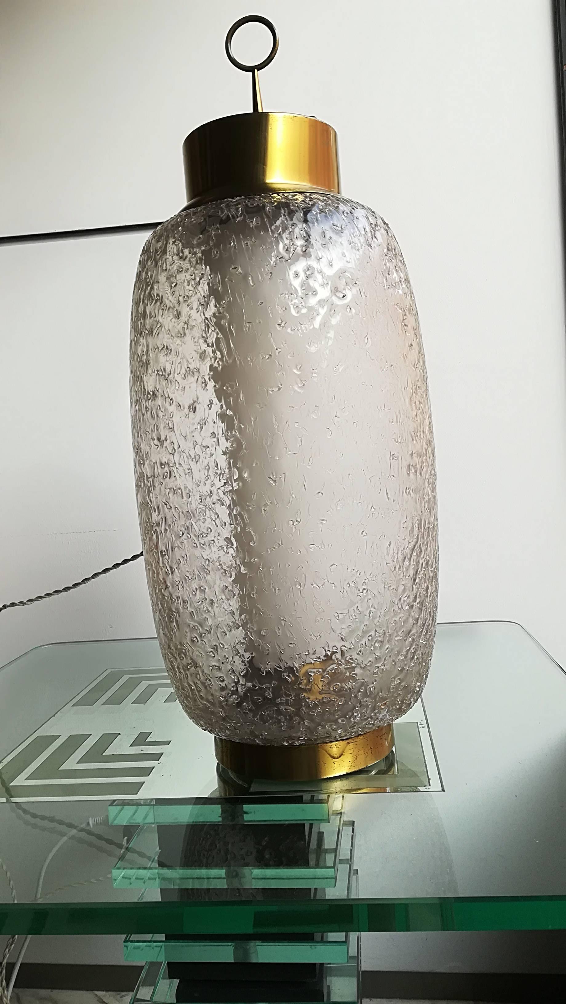 Stilnovo 1950, Table Lamp Brass and Glass 1