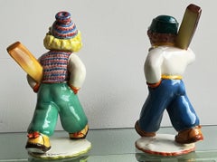 Pair of Ceramic Sciatori 1930 Tosin "La Freccia"