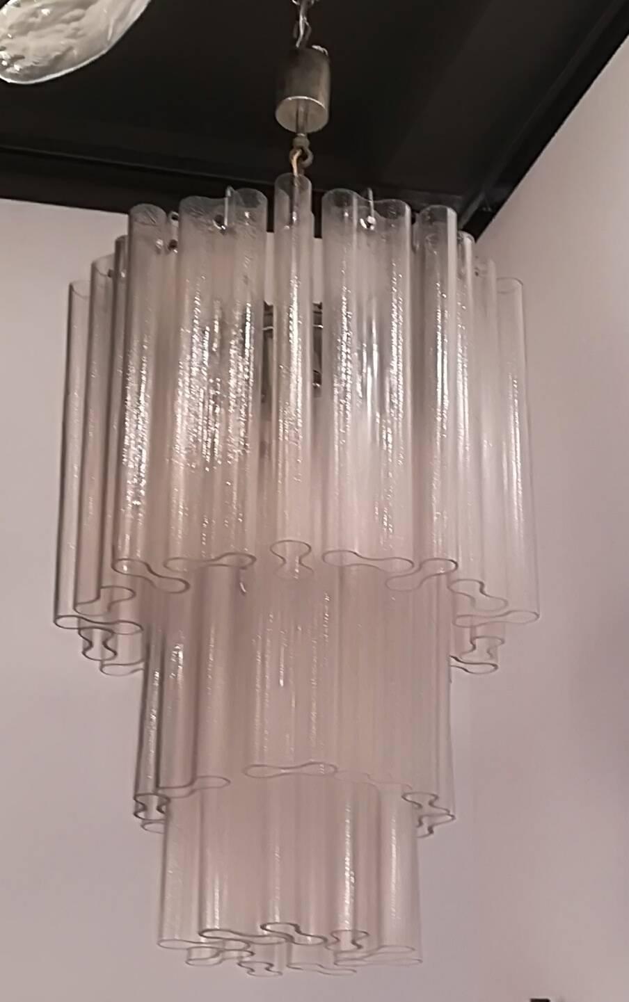 Venini Chandelier, 1955 Murano Glass In Excellent Condition For Sale In Milano, IT