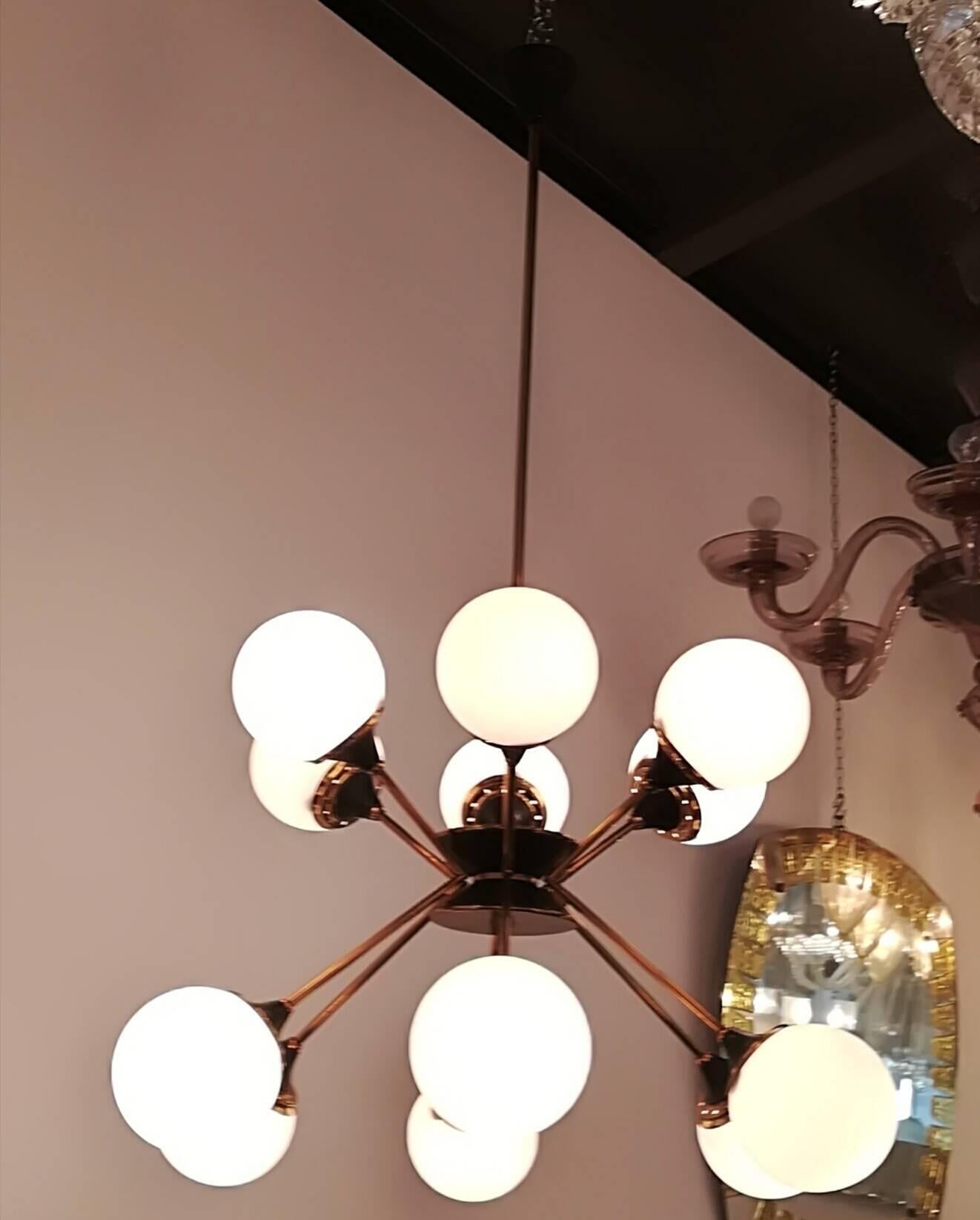 Stilnovo Twelve Lights Chandelier In Excellent Condition In Milano, IT