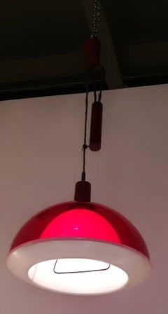 Kronleuchter nach oben und unten, Messing und Plexiglas, 1960