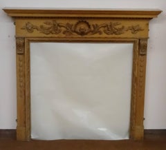 20th Century Georgian Style Carved Antique Pine Fire Surround