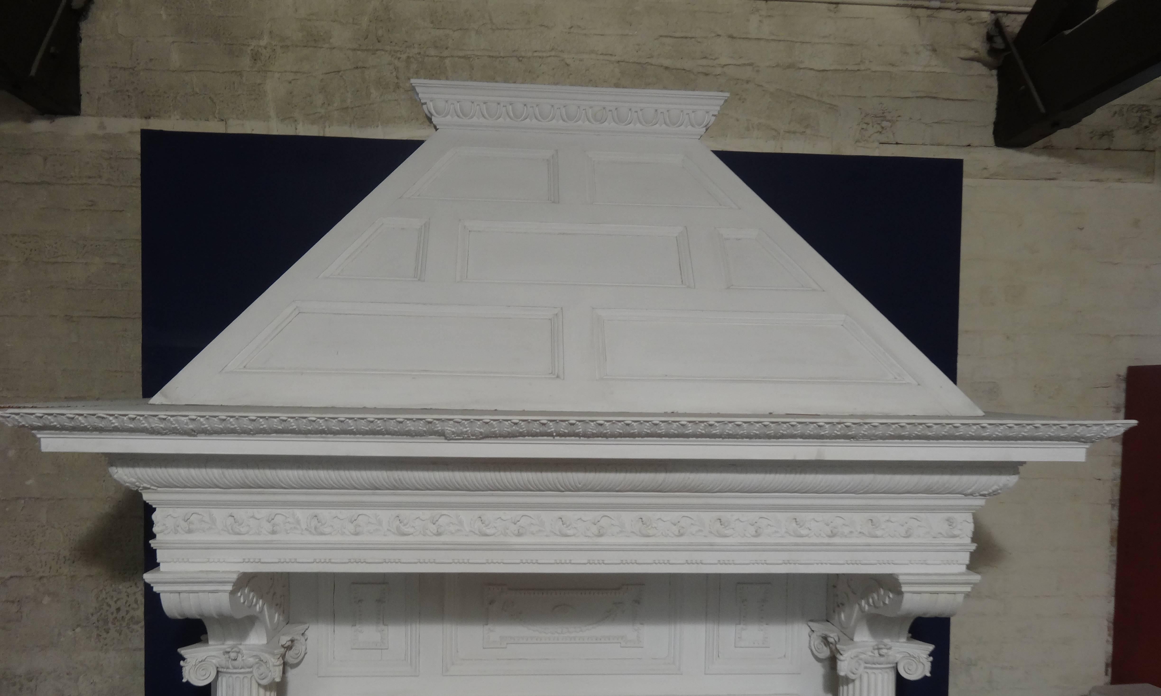 20th Century Edwardian Mahogany Pine Gesso Fire Surround In Fair Condition For Sale In Lurgan, Northern Ireland