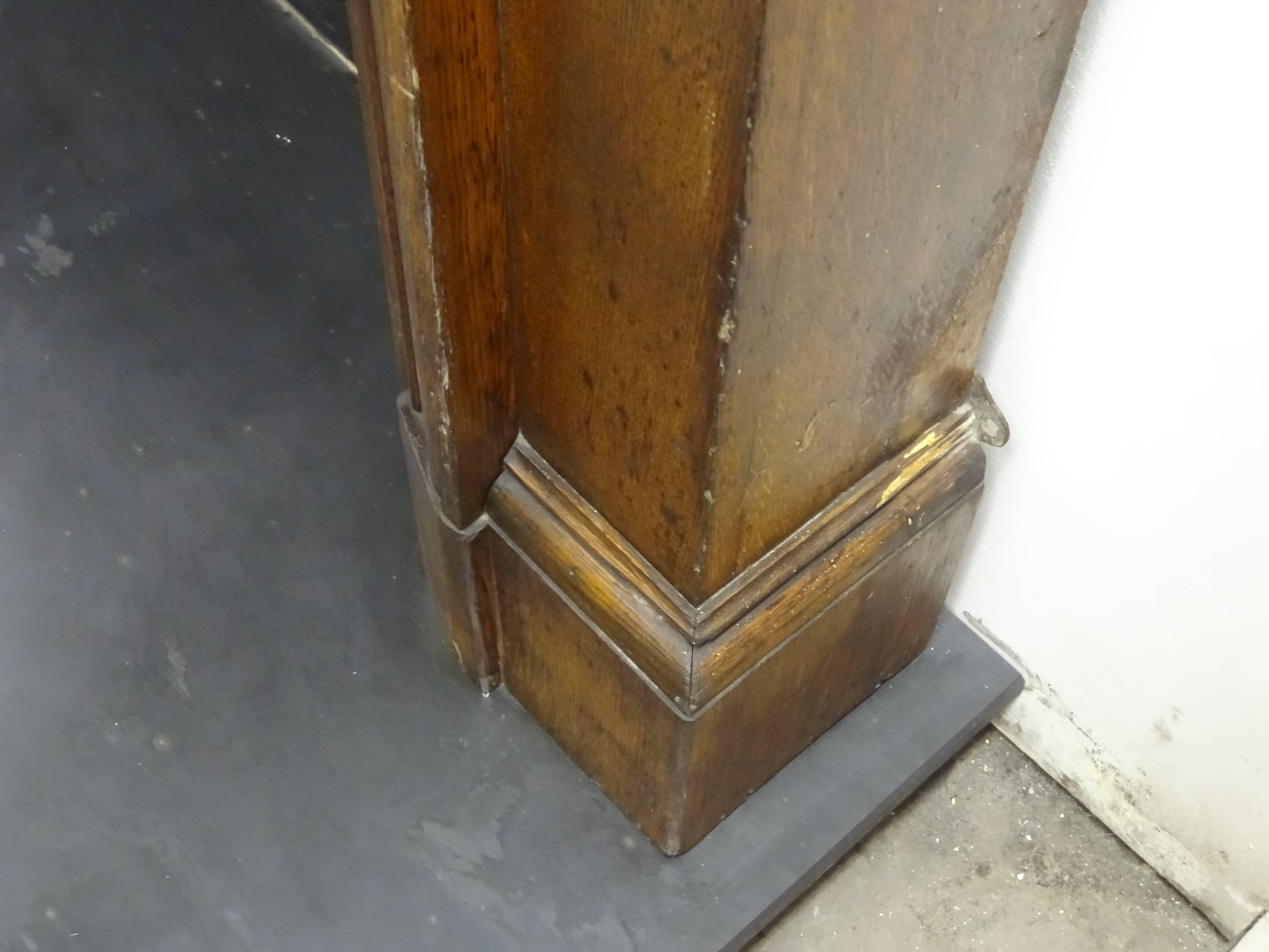 19th Century Victorian Carved Oak and Ebony Bolection Fire Surround For Sale 5