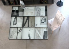 Contemporary Art Design Customizable Rectangular Porcelain Steel Table