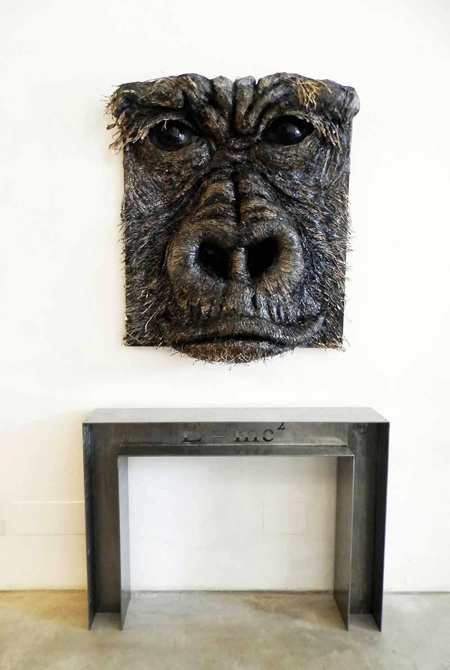 Other Gorilla, 21st Century Mixed-Media Sculpture by Italian Artist Matteo Volpati For Sale