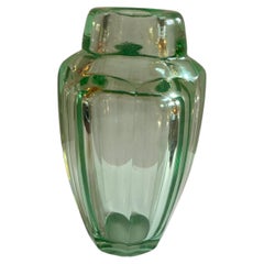 Daum Ouraline-Vase, Daum Nancy Kristall, signiert, 1920
