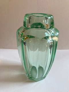 Daum Ouraline-Vase, Daum Nancy Kristall, signiert, 1920