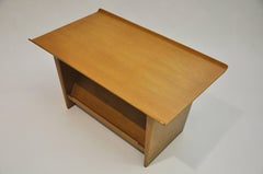 Ed Wormley for Dunbar Side Table with Rolled Edge Top and Periodical Storage