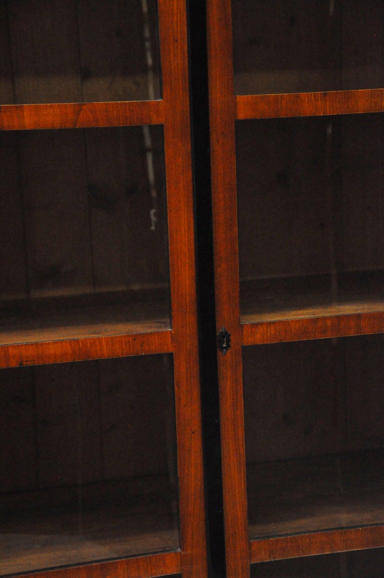 1830s Biedermeier Architectural Style Bookcase Cherry Veneers and