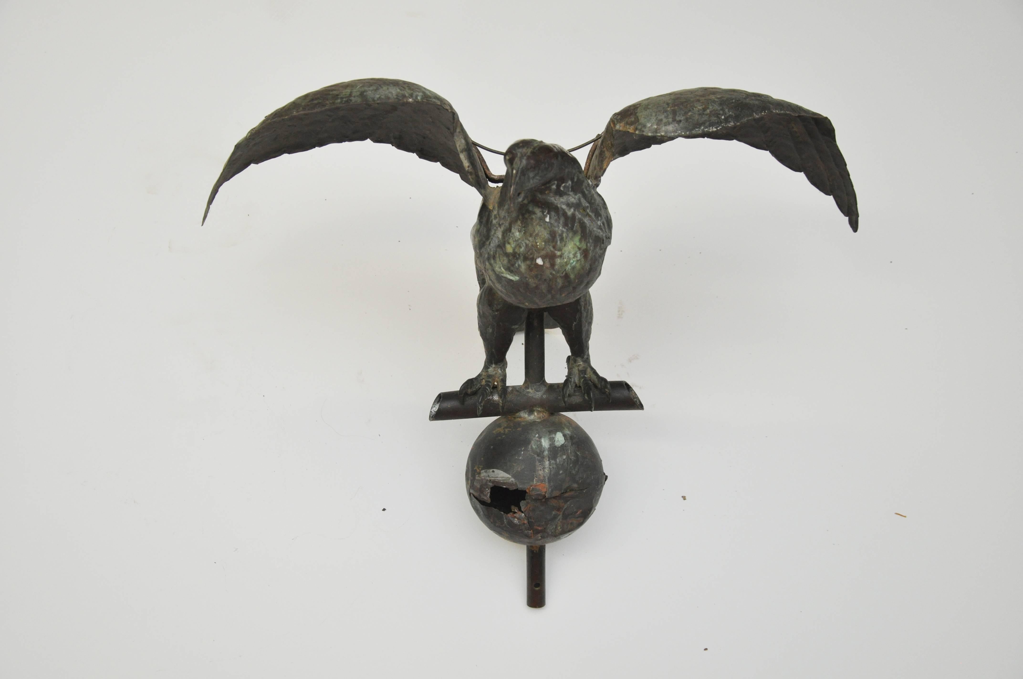 American Classical Fantastic, 19th Century Full Body Eagle Weather Vane For Sale