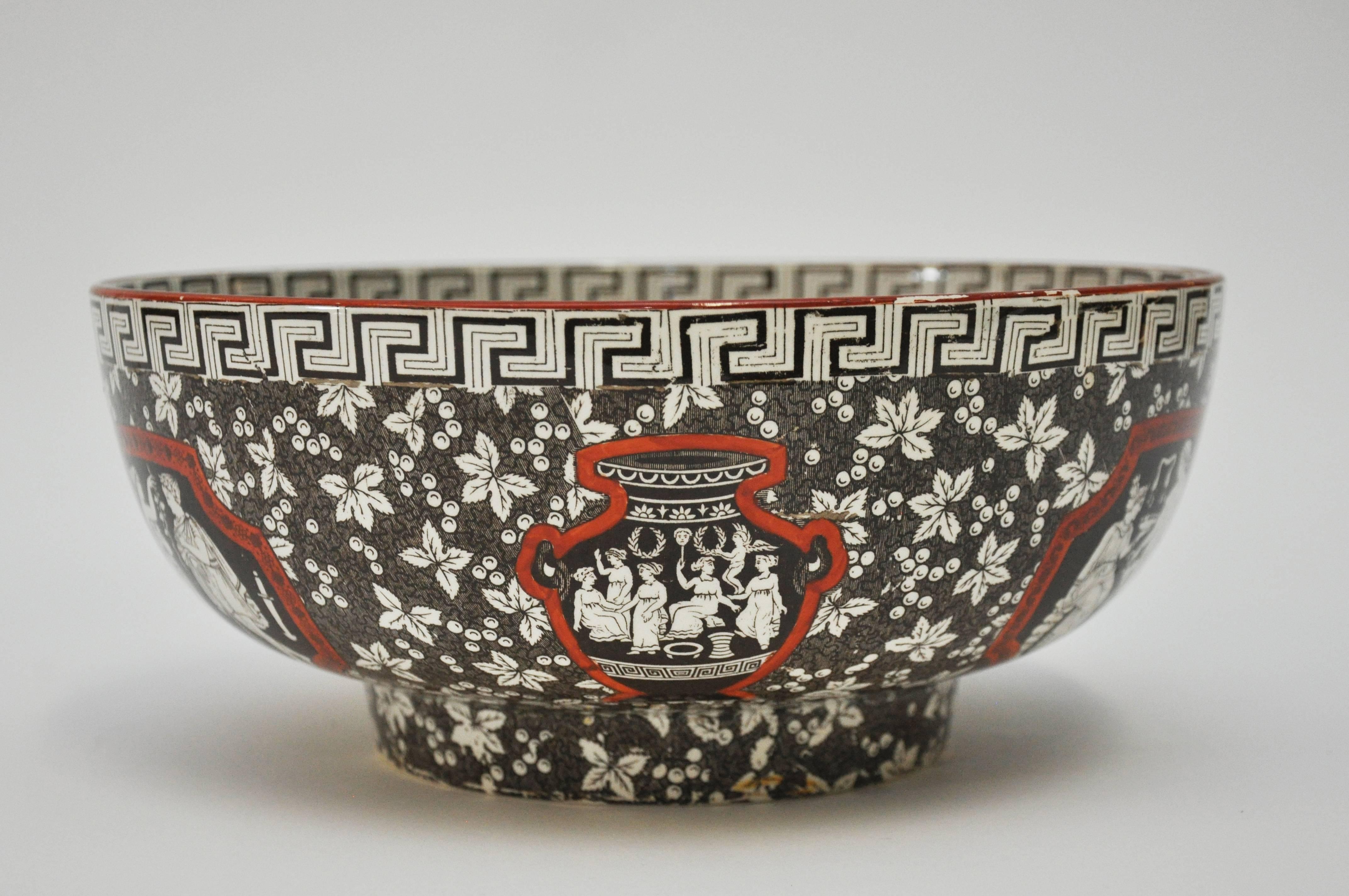 Painted Group of 19th Century Spode 