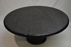 1980s Maitland-Smith Penshell Round Pedestal Dining Table