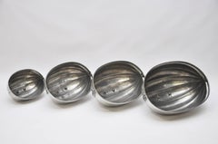 Set of Four Victorian English Graduated Size Meat and Food Domes by James Dixon