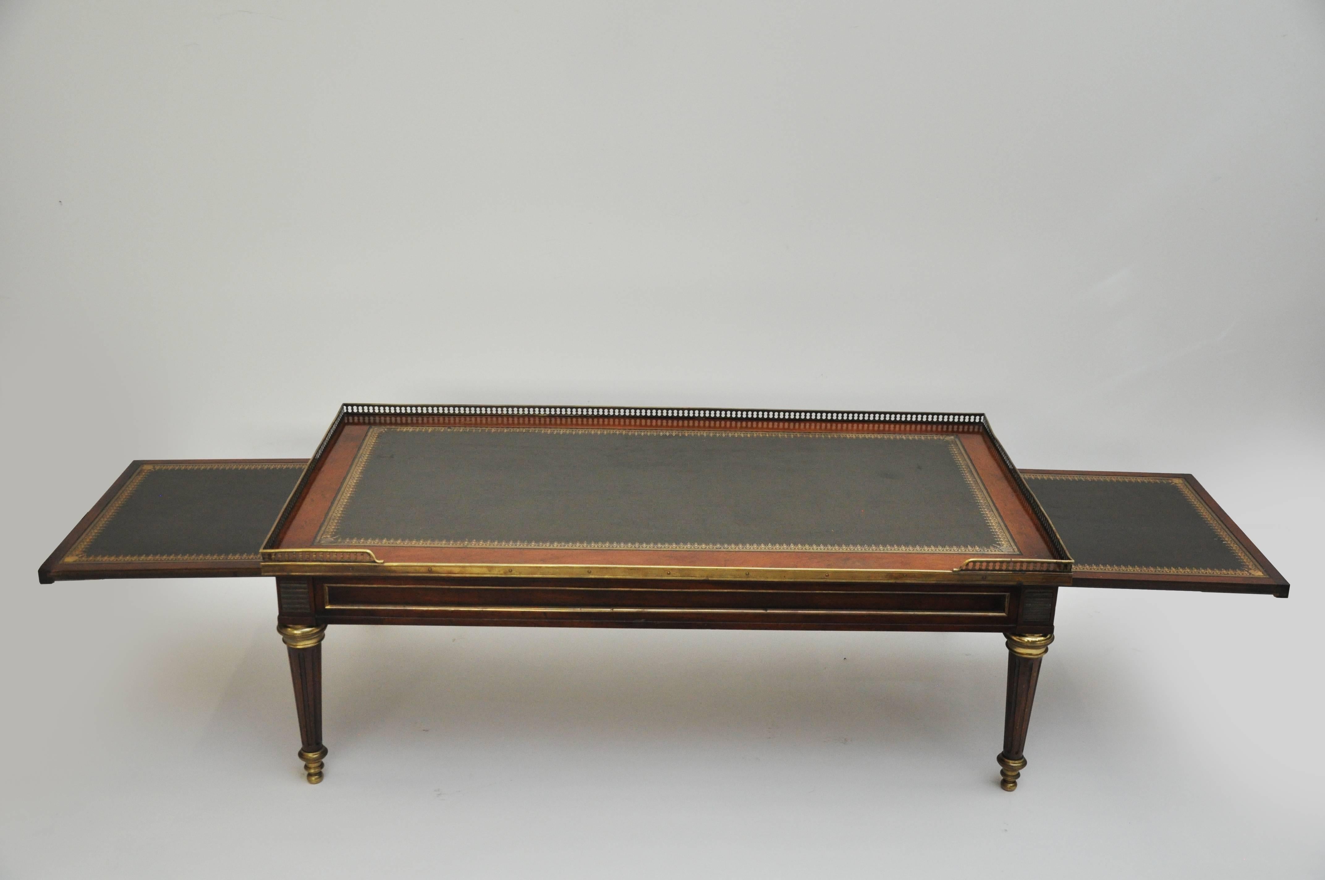 Embossed Leather Topped Coffee Table