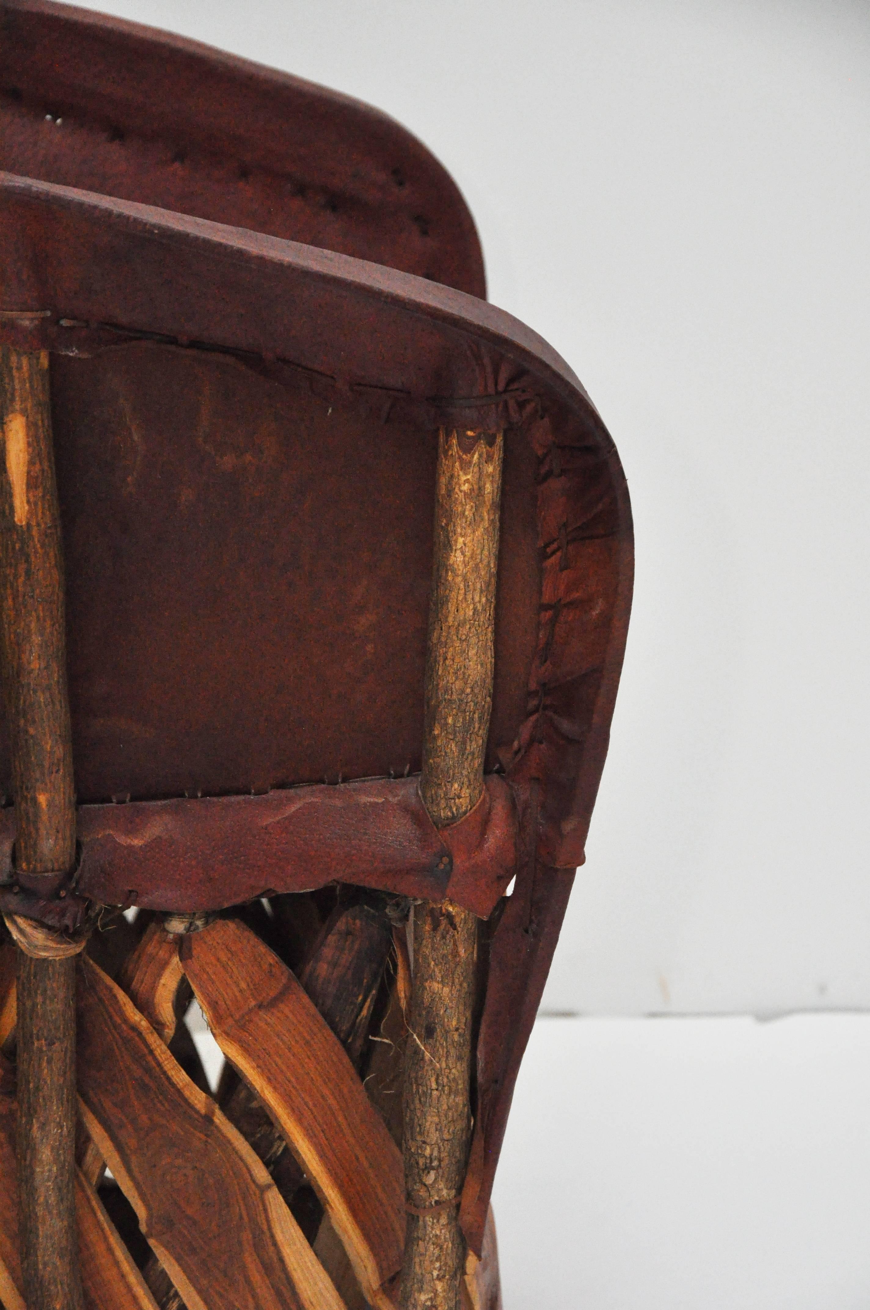 Table and Pair of Mexican Pigskin Chairs 2