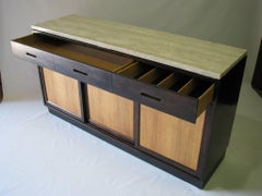 Ed Wormley for Dunbar Buffet with Italian Travertine Top