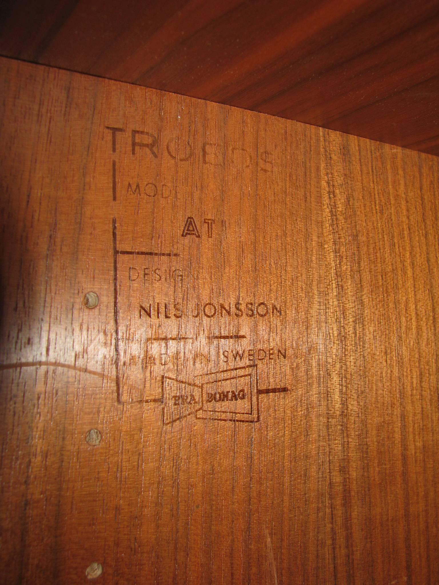 1960s, Nils Jönsson Teak Swedish Sideboard with Tambour Doors 4
