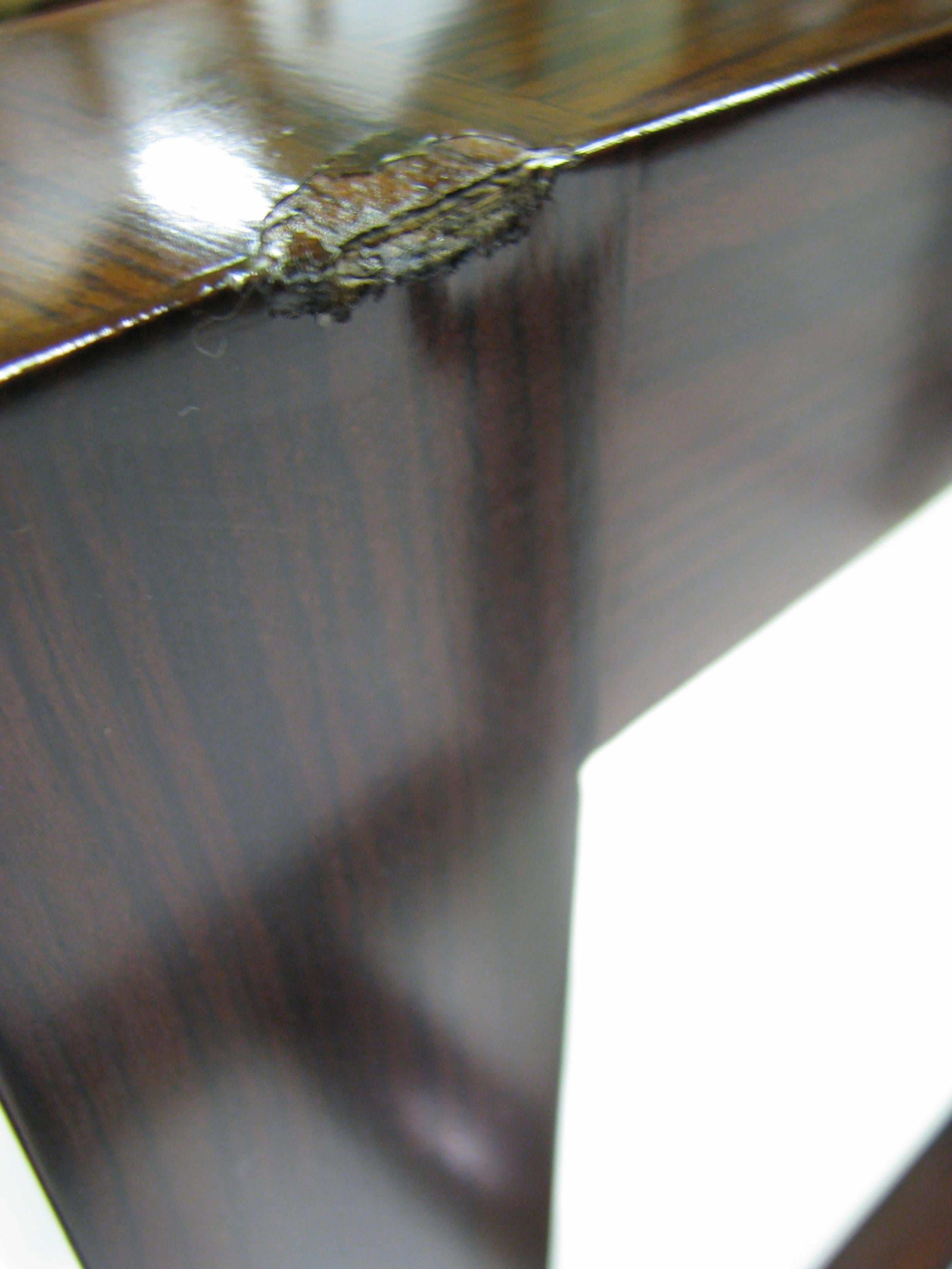 Ralph Lauren Mercer Street Rosewood and Glass Dining Table For Sale 3