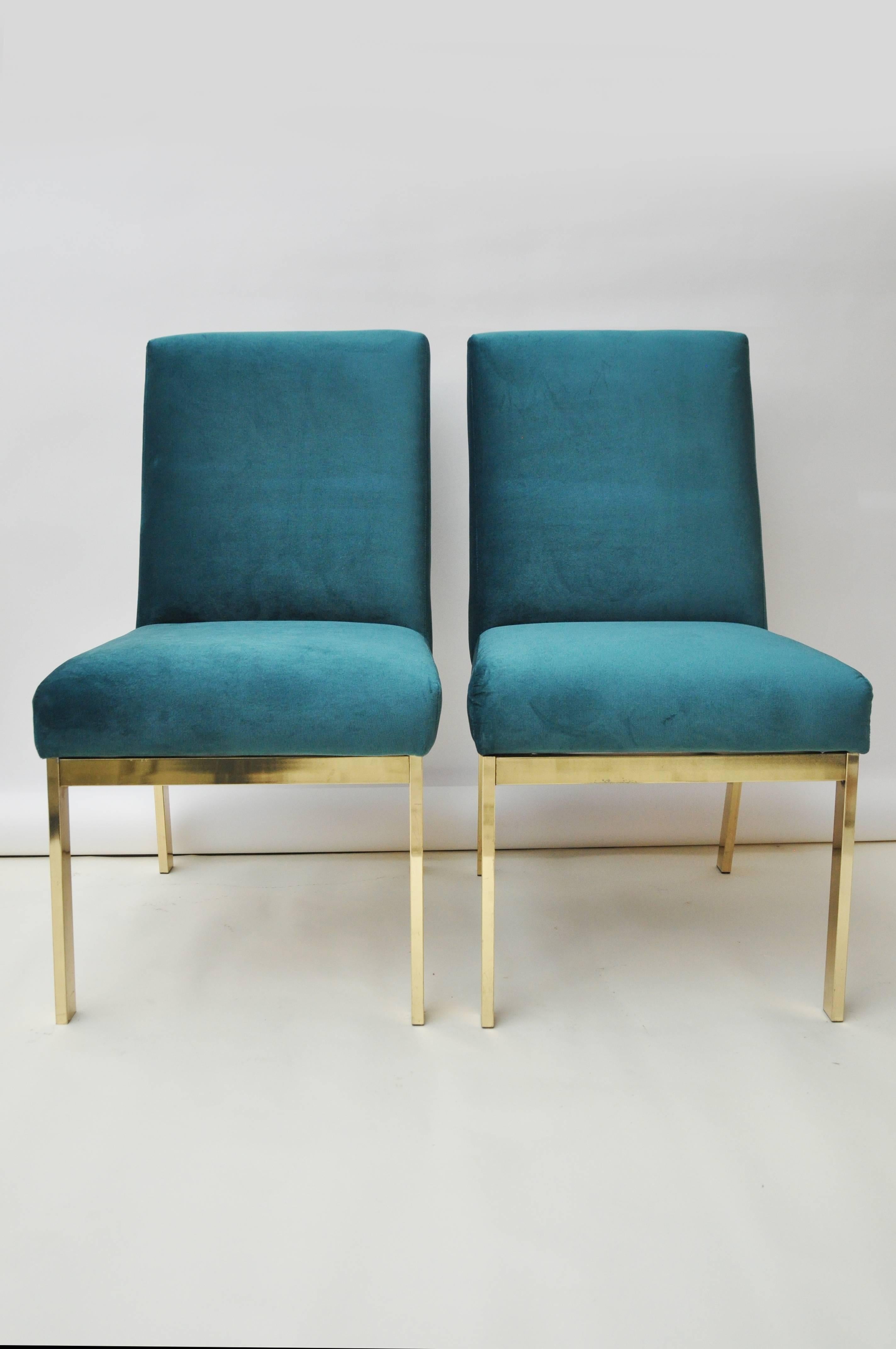 Brass Mid-Century Modern DIA Dining Chairs For Sale