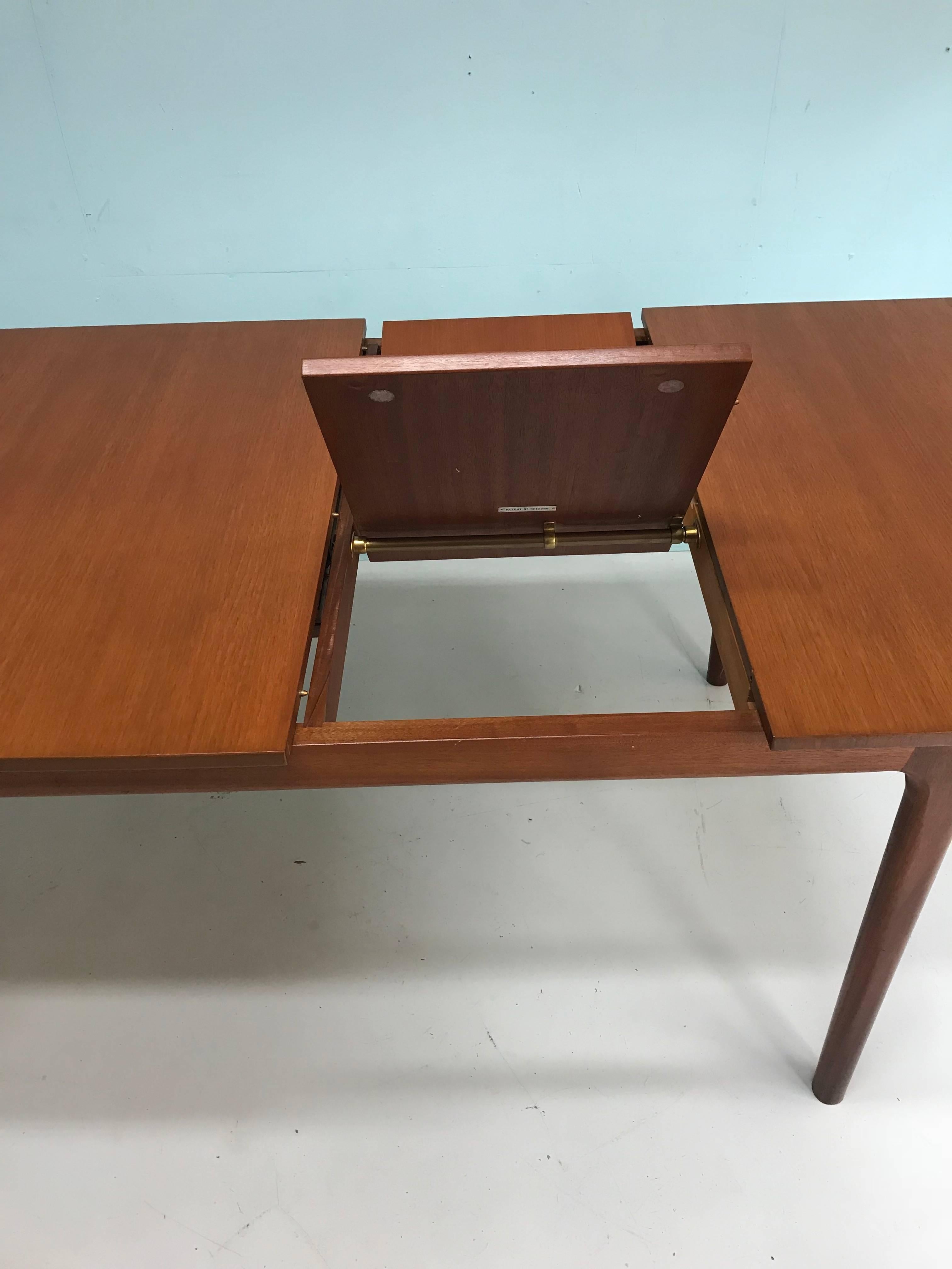 Mid-20th Century Midcentury Large Teak Extending Dining Table by Tom Robertson for A.H. McIntosh For Sale