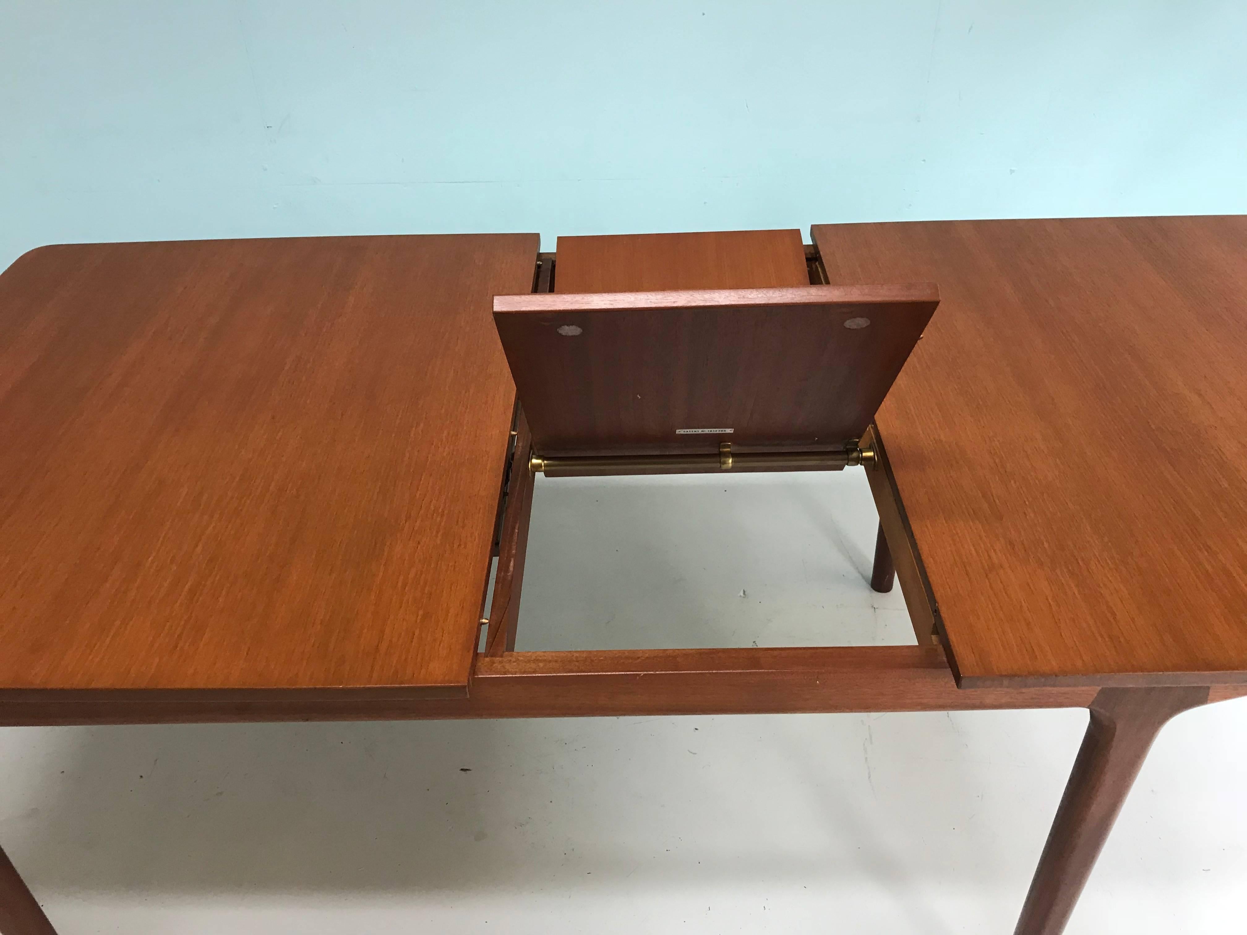 Midcentury Large Teak Extending Dining Table by Tom Robertson for A.H. McIntosh For Sale 1