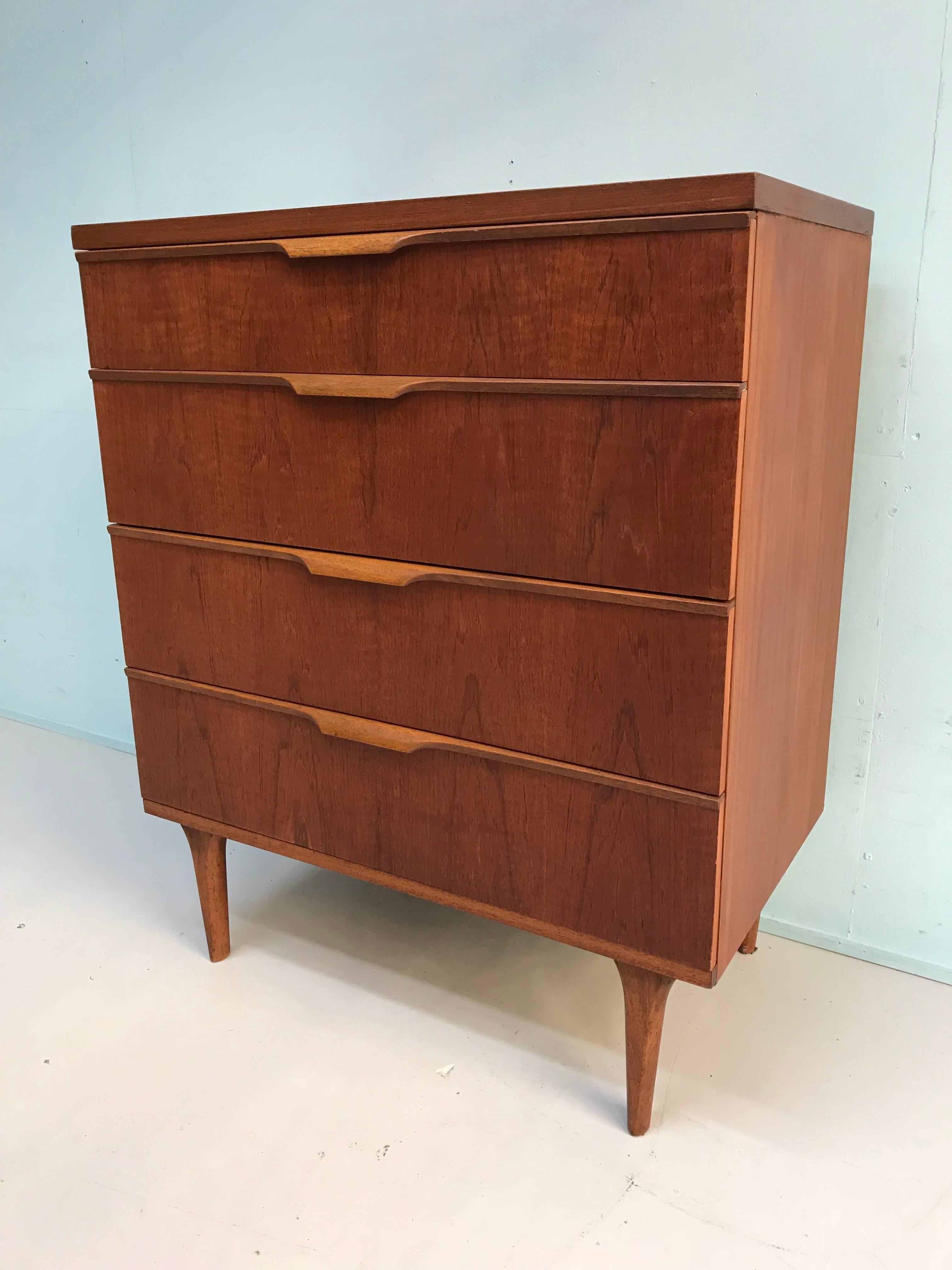Mid-20th Century Mid-Century Modern Teak Commode by Franck Guille for Austinsuite For Sale