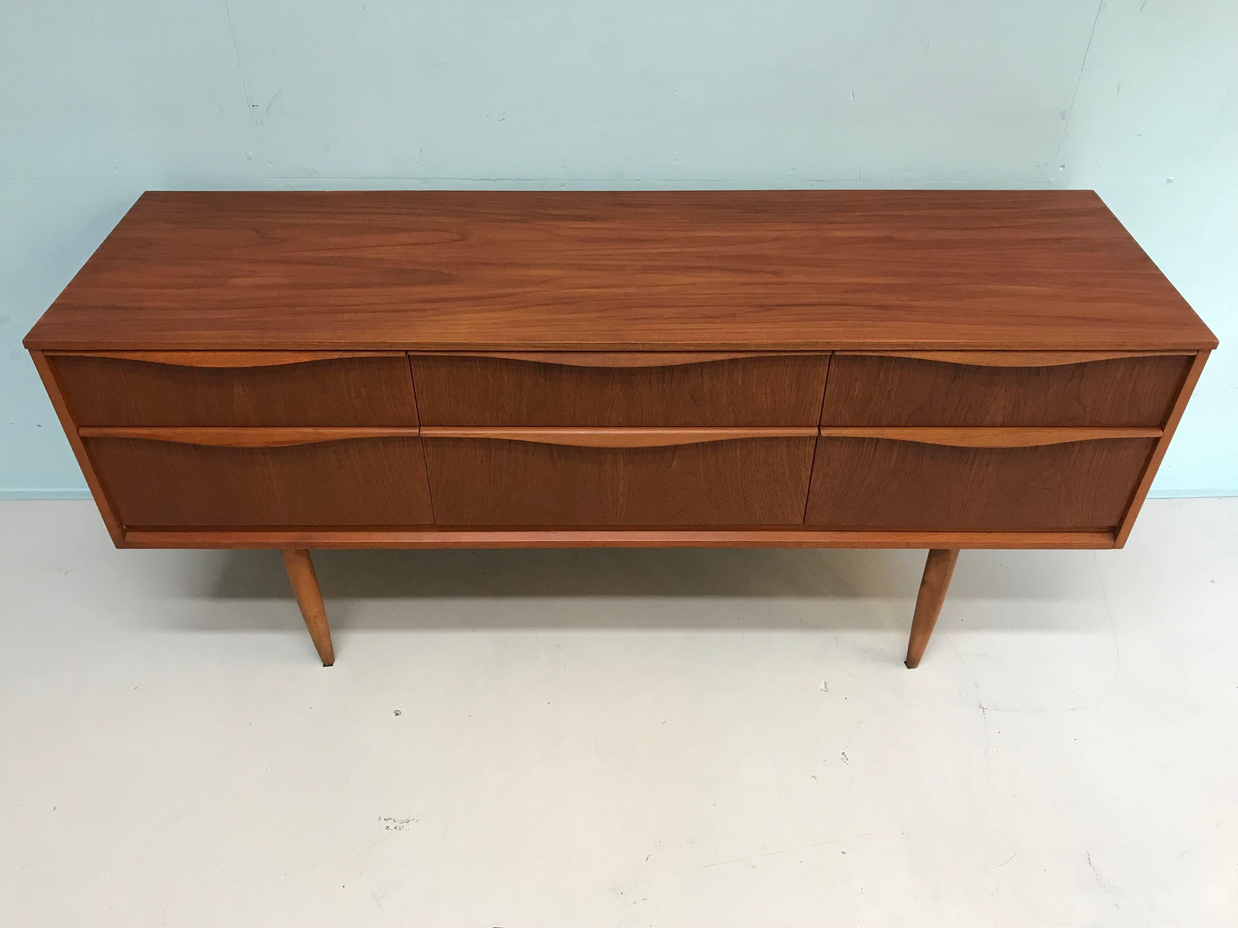 English Midcentury Teak Sideboards by Frank Guille