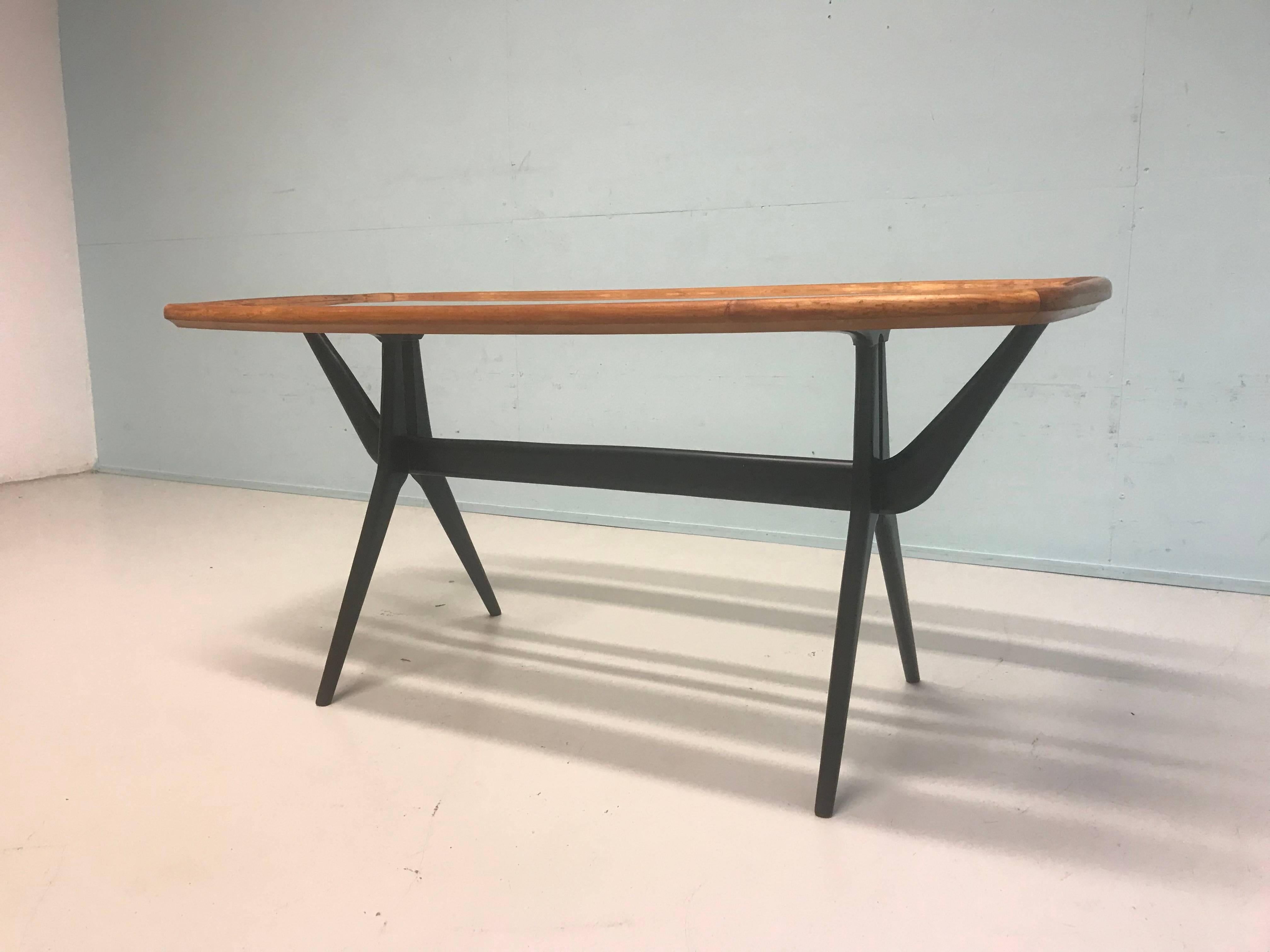 Cherry Midcentury Cesare Lacca for Cassina Coffee Table For Sale