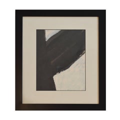 Unique Handmade Contemporary Framed Abstract Painting on Paper with Acrylic Ink