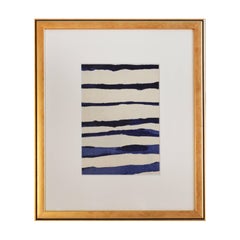 Unique Handmade Contemporary Framed Abstract Painting on Paper with Acrylic Ink