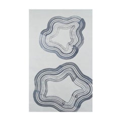 Unique Handmade Contemporary Unframed Paper Abstract Painting with Acrylic Ink