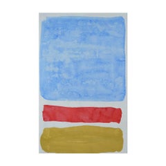 Unique Handmade Contemporary Unframed Paper Abstract Painting with Acrylic Ink