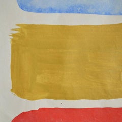 Unique Handmade Contemporary Unframed Paper Abstract Painting with Acrylic Ink