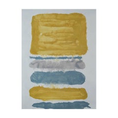 Unique Handmade Contemporary Unframed Paper Abstract Painting with Acrylic Ink