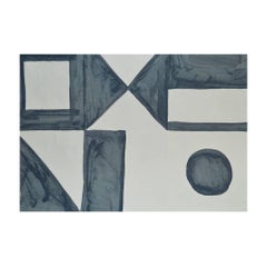 Unique Handmade Contemporary Unframed Paper Abstract Painting with Acrylic Ink