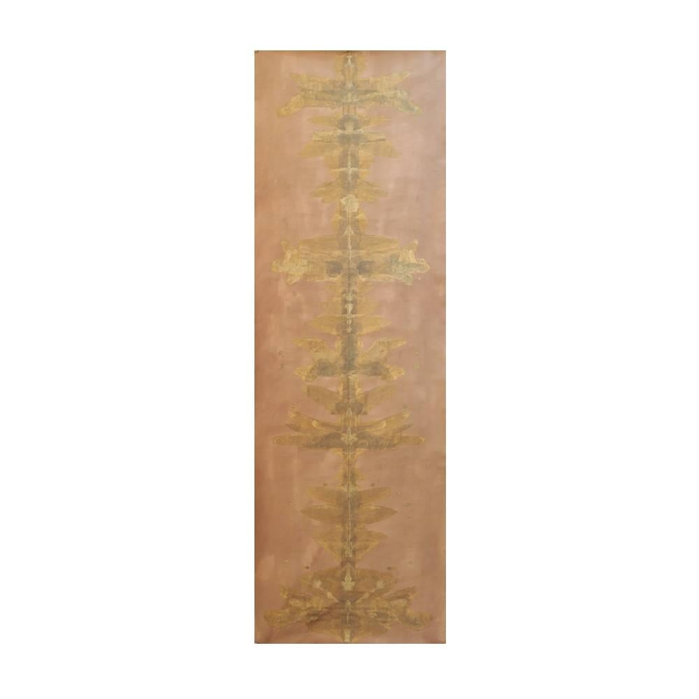 Unique Rust and Bronze Contemporary Ink Blot Wallpaper Roll in Stock
